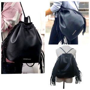 🚨Sale🚨!! New Victoria’s Secret Black Bag Backpack with Fringe
